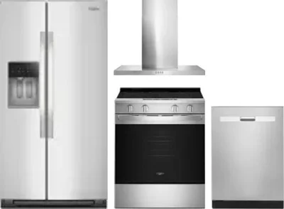 4 Piece Package Includes Refrigerator, Range, Hood And Dishwasher