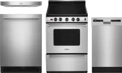 4 Piece Package Includes Refrigerator, Range, Hood And Dishwasher
