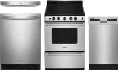 4 Piece Package Includes Refrigerator, Range, Hood And Dishwasher