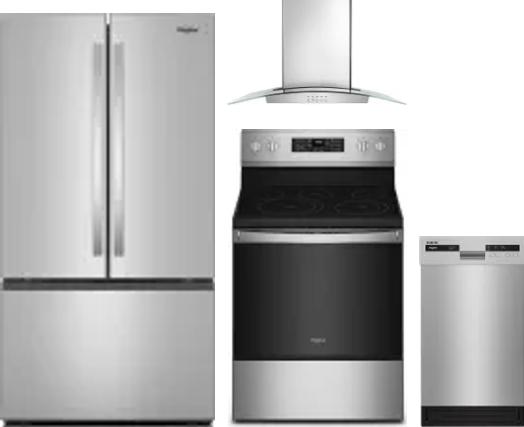 4 Piece Package Includes Refrigerator, Range, Hood And Dishwasher