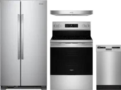 4 Piece Package Includes Refrigerator, Range, Hood And Dishwasher