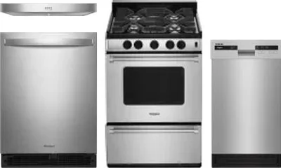 4 Piece Package Includes Refrigerator, Range, Hood And Dishwasher