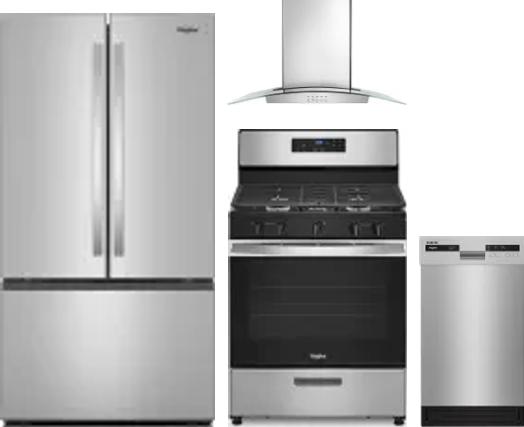 4 Piece Package Includes Refrigerator, Range, Hood And Dishwasher