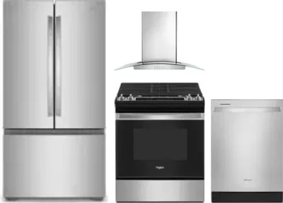 4 Piece Package Includes Refrigerator, Range, Hood And Dishwasher