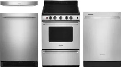 4 Piece Package Includes Refrigerator, Range, Hood And Dishwasher