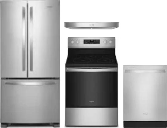 4 Piece Package Includes Refrigerator, Range, Hood And Dishwasher