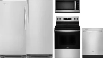 5 Piece Package Includes Refrigerator, Freezer, Range, Microwave And Dishwasher