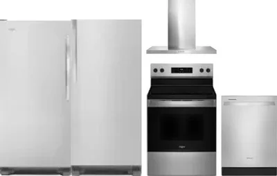 5 Piece Package Includes Refrigerator, Freezer, Range, Hood And Dishwasher