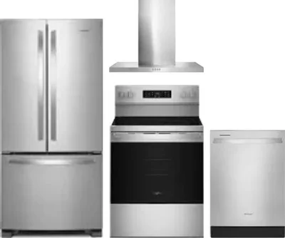 4 Piece Package Includes Refrigerator, Range, Hood And Dishwasher