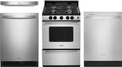 4 Piece Package Includes Refrigerator, Range, Hood And Dishwasher