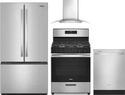 4 Piece Package Includes Refrigerator, Range, Hood And Dishwasher