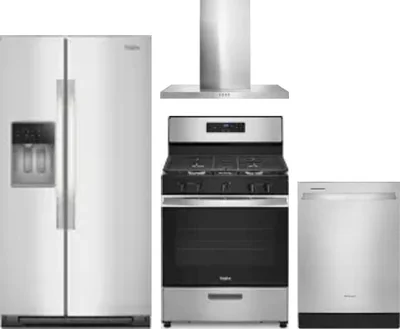 4 Piece Package Includes Refrigerator, Range, Hood And Dishwasher