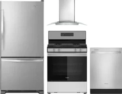 4 Piece Package Includes Refrigerator, Range, Hood And Dishwasher
