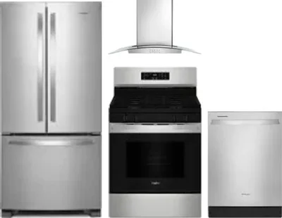 4 Piece Package Includes Refrigerator, Range, Hood And Dishwasher