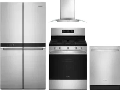 4 Piece Package Includes Refrigerator, Range, Hood And Dishwasher