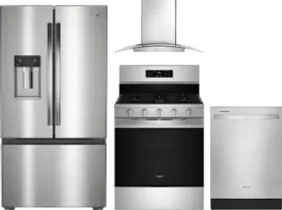 4 Piece Package Includes Refrigerator, Range, Hood And Dishwasher