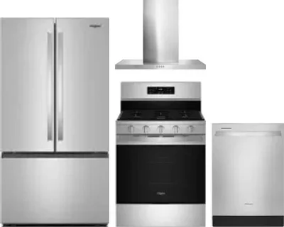 4 Piece Package Includes Refrigerator, Range, Hood And Dishwasher