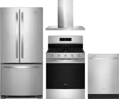 4 Piece Package Includes Refrigerator, Range, Hood And Dishwasher