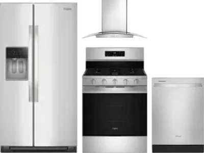 4 Piece Package Includes Refrigerator, Range, Hood And Dishwasher