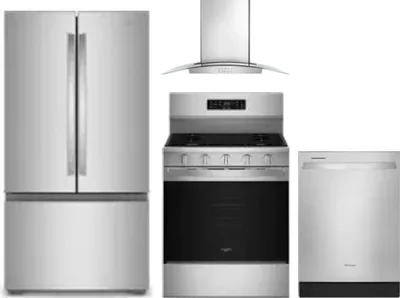 4 Piece Package Includes Refrigerator, Range, Hood And Dishwasher
