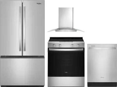 4 Piece Package Includes Refrigerator, Range, Hood And Dishwasher
