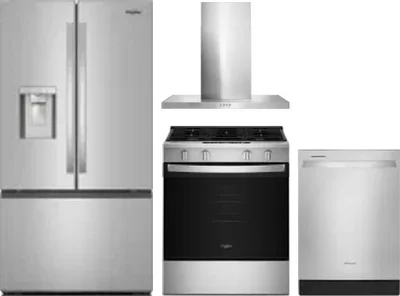 4 Piece Package Includes Refrigerator, Range, Hood And Dishwasher