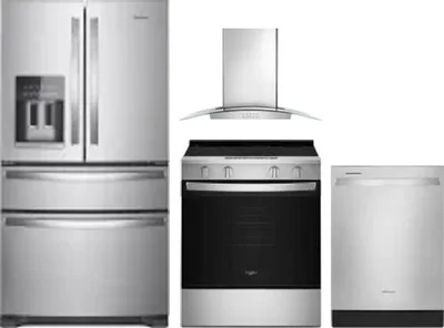 4 Piece Package Includes Refrigerator, Range, Hood And Dishwasher