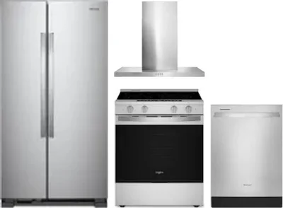 4 Piece Package Includes Refrigerator, Range, Hood And Dishwasher