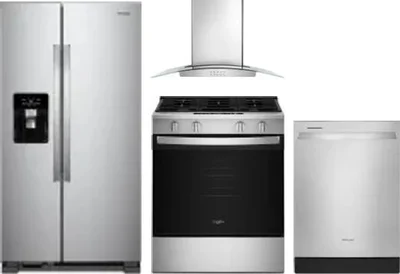 4 Piece Package Includes Refrigerator, Range, Hood And Dishwasher