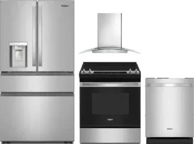 4 Piece Package Includes Refrigerator, Range, Hood And Dishwasher