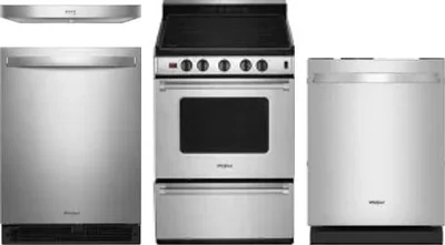 4 Piece Package Includes Refrigerator, Range, Hood And Dishwasher