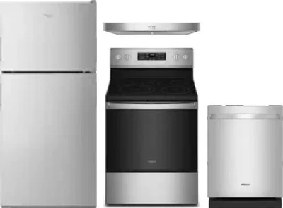 4 Piece Package Includes Refrigerator, Range, Hood And Dishwasher