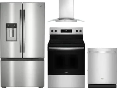4 Piece Package Includes Refrigerator, Range, Hood And Dishwasher