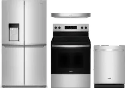 4 Piece Package Includes Refrigerator, Range, Hood And Dishwasher
