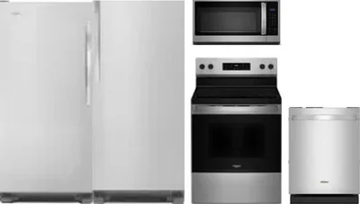 5 Piece Package Includes Refrigerator, Freezer, Range, Microwave And Dishwasher