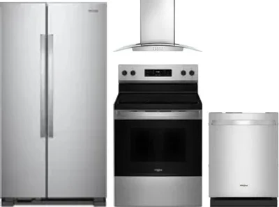 4 Piece Package Includes Refrigerator, Range, Hood And Dishwasher