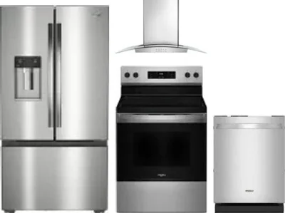 4 Piece Package Includes Refrigerator, Range, Hood And Dishwasher