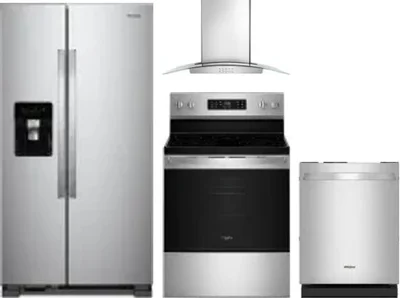 4 Piece Package Includes Refrigerator, Range, Hood And Dishwasher