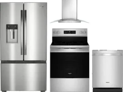 4 Piece Package Includes Refrigerator, Range, Hood And Dishwasher