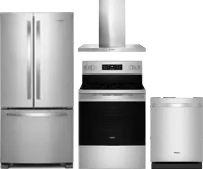 4 Piece Package Includes Refrigerator, Range, Hood And Dishwasher
