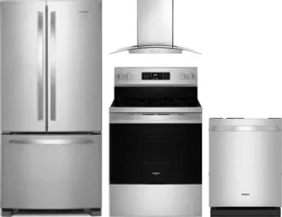 4 Piece Package Includes Refrigerator, Range, Hood And Dishwasher