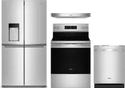4 Piece Package Includes Refrigerator, Range, Hood And Dishwasher