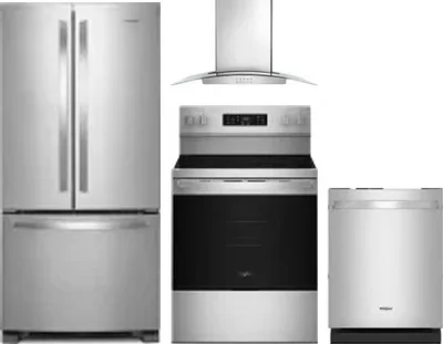 4 Piece Package Includes Refrigerator, Range, Hood And Dishwasher