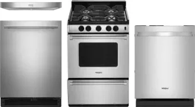 4 Piece Package Includes Refrigerator, Range, Hood And Dishwasher