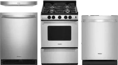 4 Piece Package Includes Refrigerator, Range, Hood And Dishwasher