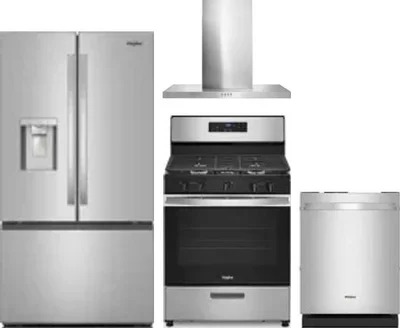 4 Piece Package Includes Refrigerator, Range, Hood And Dishwasher