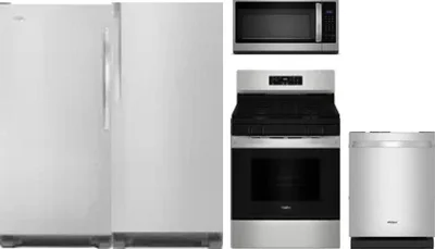 5 Piece Package Includes Refrigerator, Freezer, Range, Microwave And Dishwasher