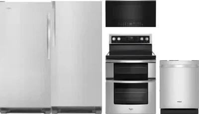 5 Piece Package Includes Refrigerator, Freezer, Range, Microwave And Dishwasher
