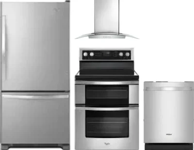 4 Piece Package Includes Refrigerator, Range, Hood And Dishwasher