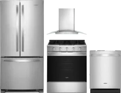 4 Piece Package Includes Refrigerator, Range, Hood And Dishwasher